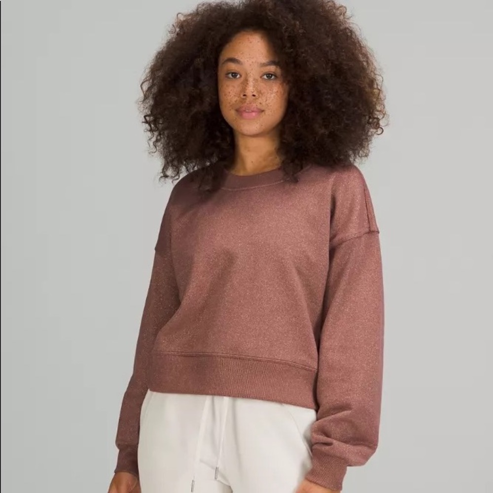 Lululemon Perfectly Oversized Cropped Crew *Sparkle